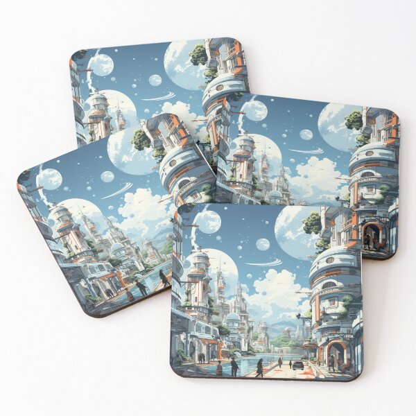 Item preview, Futuristic City designed and sold by StickerBlastUS.