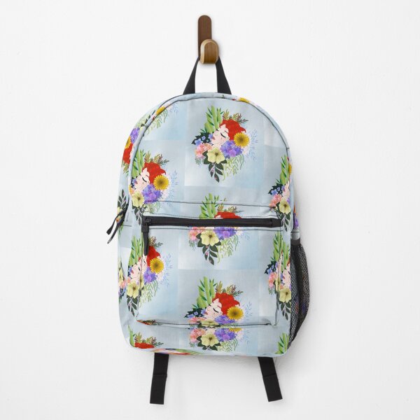 Item preview, Red head floral art bloom in Blue designed and sold by UgaMaru.