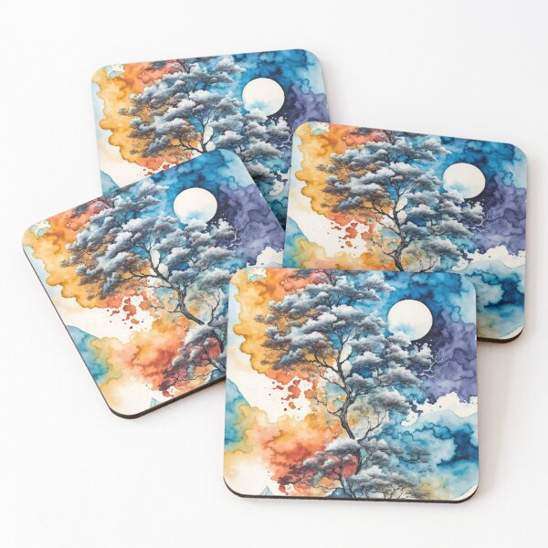 Item preview, Watercolor Treemoon designed and sold by Glenburn Graphics.