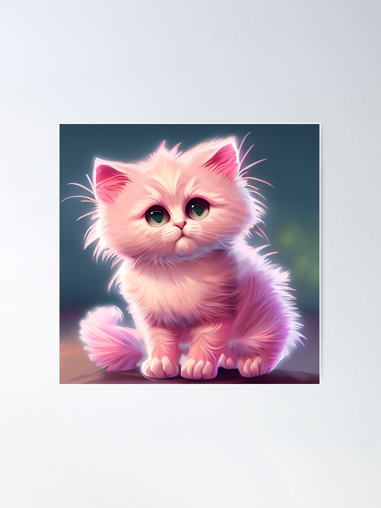 Pink Fluff Cat - the Art Chick - Digital Art, Animals, Birds, & Fish, Cats  & Kittens, Other Cats & Kittens - ArtPal
