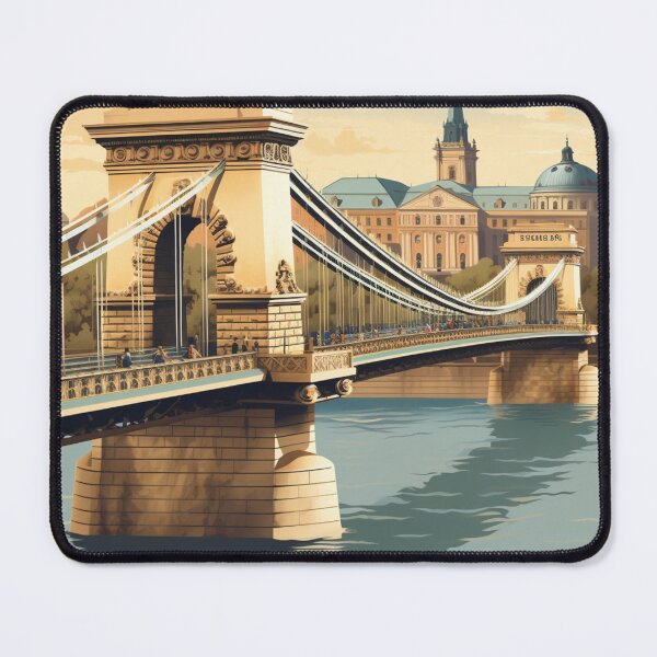 Item preview, A Vintage Travel Illustration of Budapest - Hungary designed and sold by GoodOldVintage.