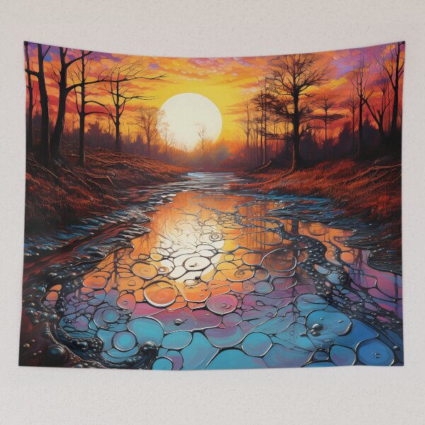 Item preview, River at sunset 3 designed and sold by Red Witch Art.