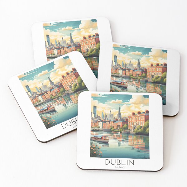 Item preview, A Vintage Travel Illustration of Dublin - Ireland designed and sold by GoodOldVintage.