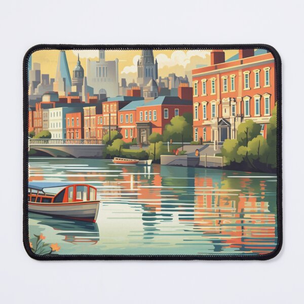 Item preview, A Vintage Travel Illustration of Dublin - Ireland designed and sold by GoodOldVintage.