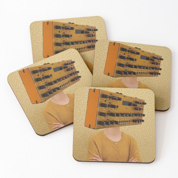 Item preview, Synth-head lady in yellow and orange designed and sold by trianglecore.