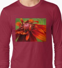 Unfolding Red Flower Long Sleeve T-Shirt