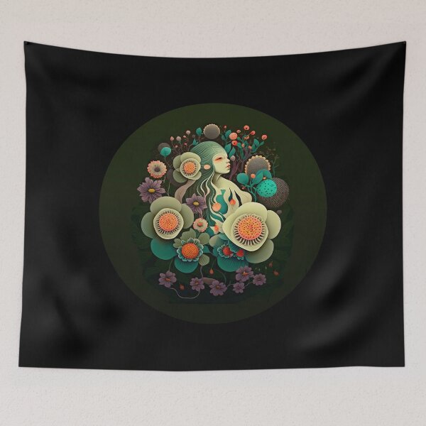 Item preview, Flower power woman beautiful designed and sold by badbug.