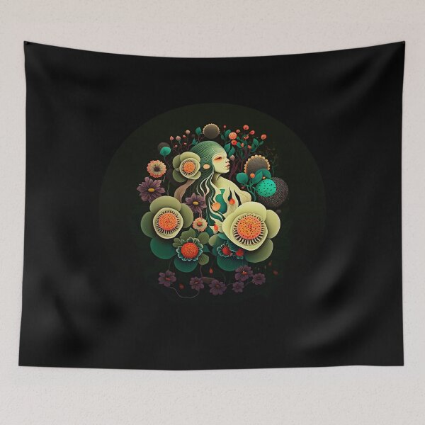 Item preview, cool flower power woman beautiful designed and sold by badbug.