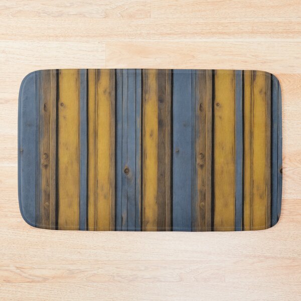 Item preview, Blue and yellow fence pattern. Wooden plank wood texture background designed and sold by DRAGONFIASCO.