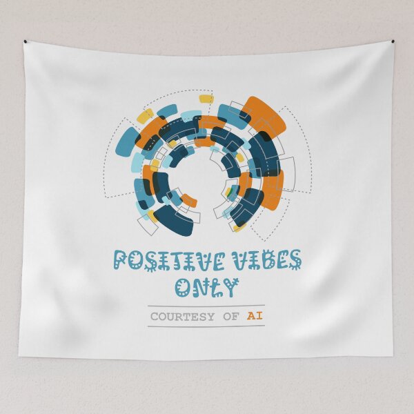 Item preview, Positive Vibes Only - Courtesy of AI designed and sold by ShubhankarK.