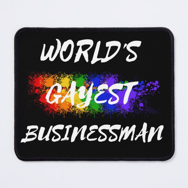 Item preview, World's Gayest Businessman Queer Humor With Rainbow Colors For Proud Gay Businessmen In Black designed and sold by LuckyKermit.