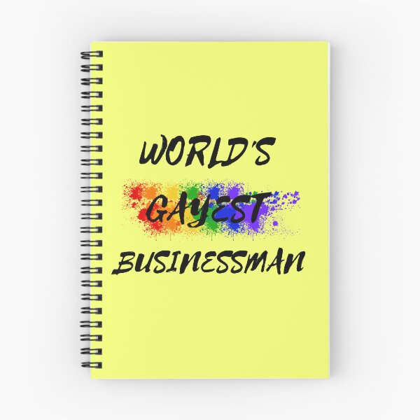 Item preview, World's Gayest Businessman Queer Humor With Rainbow Colors For Proud Gay Businessmen  In Yellow designed and sold by LuckyKermit.