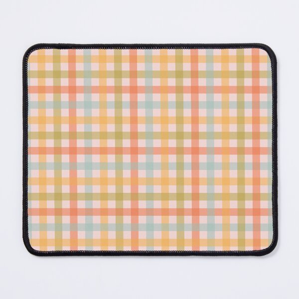 Item preview, Gingham Check Multicolor Pastel Pattern Orange Sage Teal Blush designed and sold by kierkegaard.