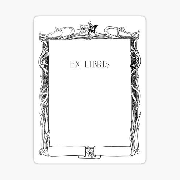 Item preview, Art Noveau Lilies Frame Ex Libris  designed and sold by Roaming  the Greenwood.