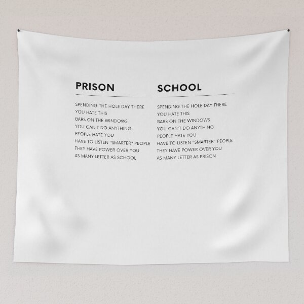 Item preview, School is Like a Prison designed and sold by Lab4YourStyle.