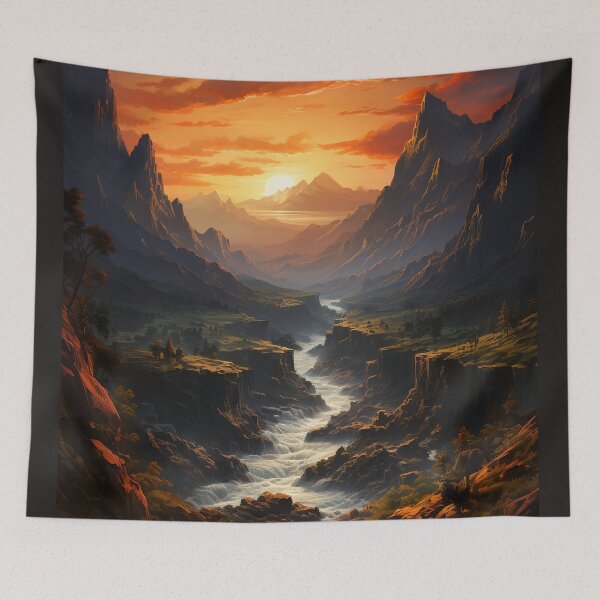 Item preview, River at sunset 4 designed and sold by Red Witch Art.