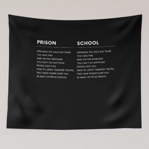 Item preview, School is Like a Prison designed and sold by Lab4YourStyle.