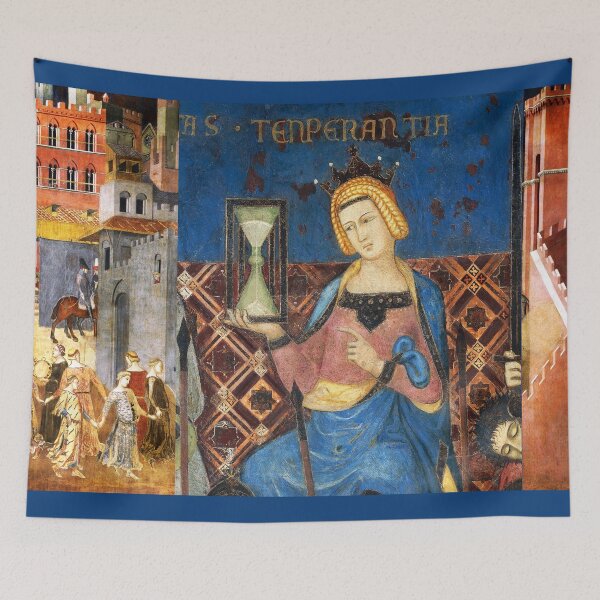 Item preview,  TEMPERANCE AND EFFECTS OF GOOD GOVERNMENT IN  THE MEDIEVAL CITY SIENA by AMBROGIO LORENZETTI designed and sold by BulganLumini.