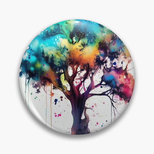 Item preview, Chromatic Canopy: An Inkblot-Infused Colorful Tree designed and sold by ReplyGirl.