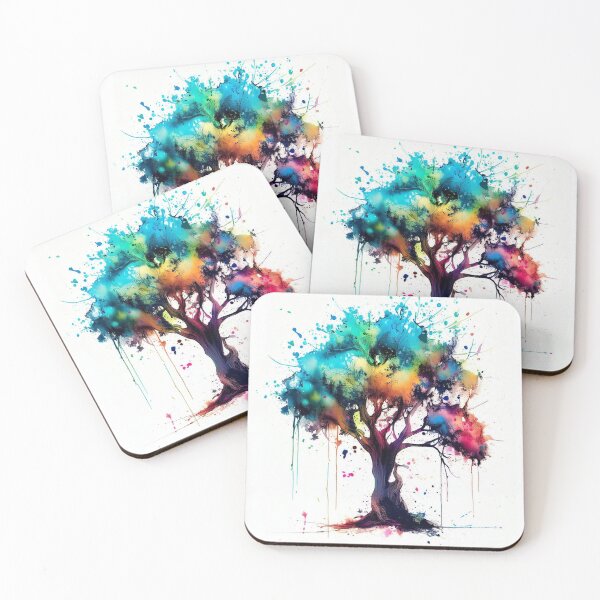 Item preview, Chromatic Canopy: An Inkblot-Infused Colorful Tree designed and sold by ReplyGirl.