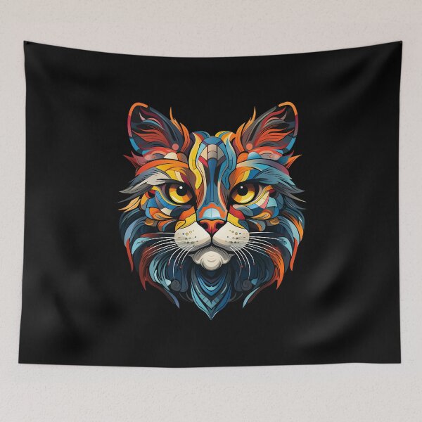 Item preview, Outsider Art Cat: Expressive and Unique Feline designed and sold by hamishby.