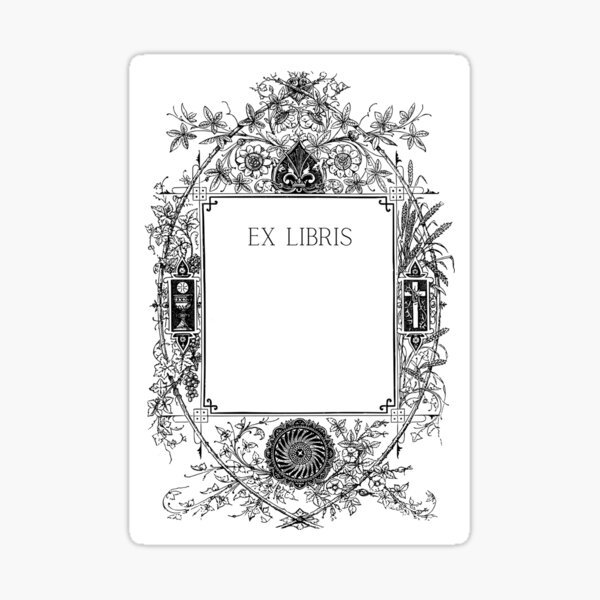 Item preview, Chestnut Leaves Frame Ex Libris  designed and sold by Roaming  the Greenwood.