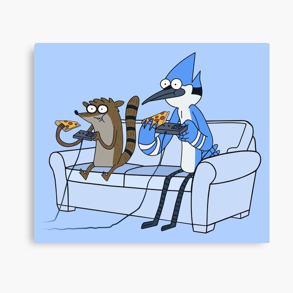 Item preview, Mordecai and Rigby Pizza and Video Games designed and sold by karamram.
