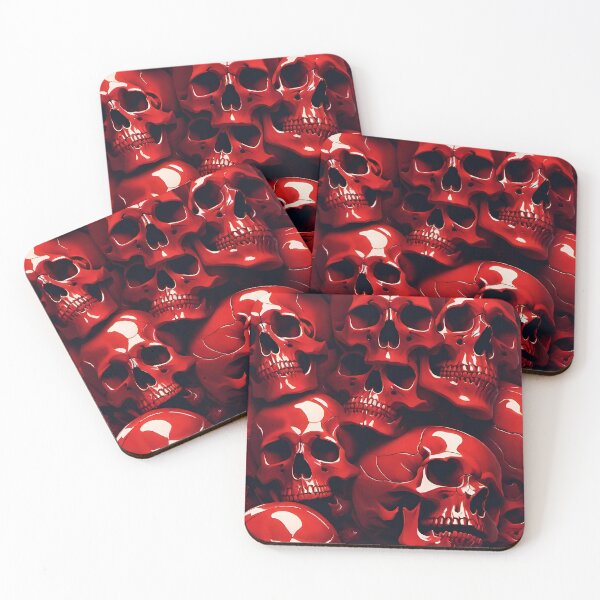 Item preview, A PILE OF GOTHIC RED SKULLS designed and sold by VOODOO-BABY.