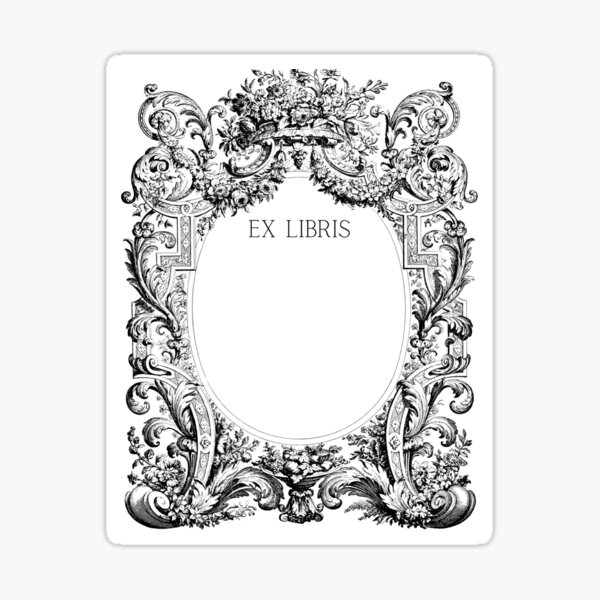 Item preview, Crown and Flowers Frame Ex Libris  designed and sold by Roaming  the Greenwood.