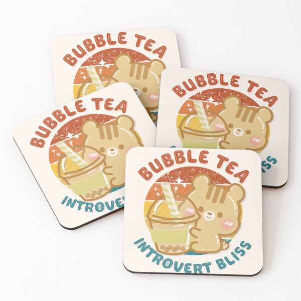 Item preview, Vintage Cute Kawaii Chipmunk Bubble Tea Introvert Bliss designed and sold by cutecozynook.