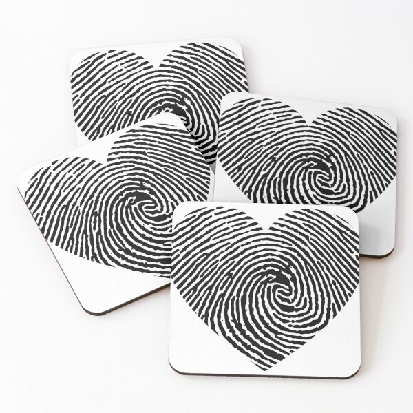 Item preview, Fingerprint heart shaped graphic design print designed and sold by dcrc.