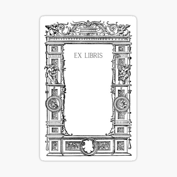 Item preview, Baroque Frame Ex Libris  designed and sold by Roaming  the Greenwood.
