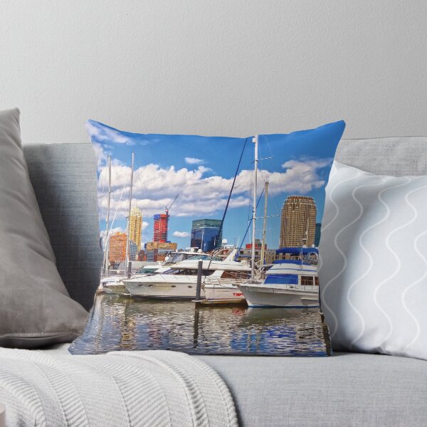 Item preview, Liberty Landing Marina Against Jersey City Skyline designed and sold by Susan Savad.