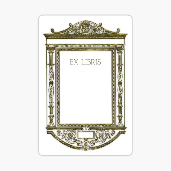 Item preview, Gold Frame Ex Libris  designed and sold by Roaming  the Greenwood.