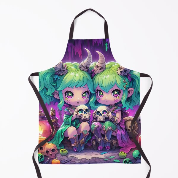 Item preview, Cute Chibi Demon Anime Girl Sisters designed and sold by bubblegoth.