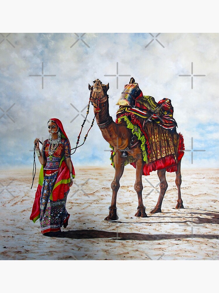 Thumbnail 7 of 7, Framed Art Print, The Great Rann of Kutch by Elena Bondar: Oil-on-Canvas designed and sold by Rinsetheman.