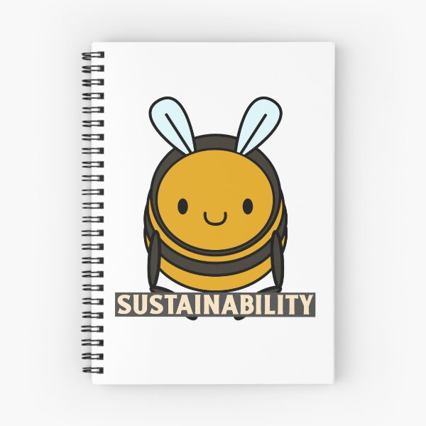 Item preview, Sustainability Black And Yellow Bumblebee Holding A Sign designed and sold by pixelplaza.