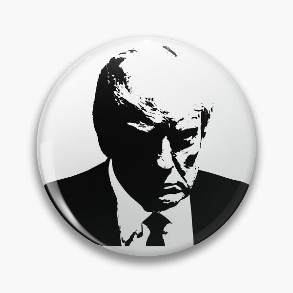 Item preview, Donald Trump Mugshot Black and White Silhouette designed and sold by hungrypotatoe.