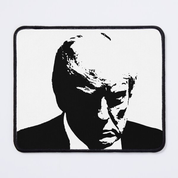 Item preview, Donald Trump Mugshot Black and White Silhouette designed and sold by hungrypotatoe.