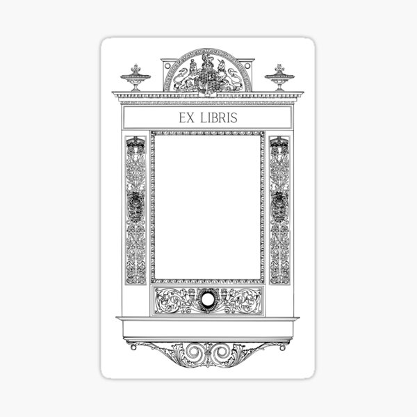 Item preview, Lion and Unicorn Frame Ex Libris  designed and sold by Roaming  the Greenwood.
