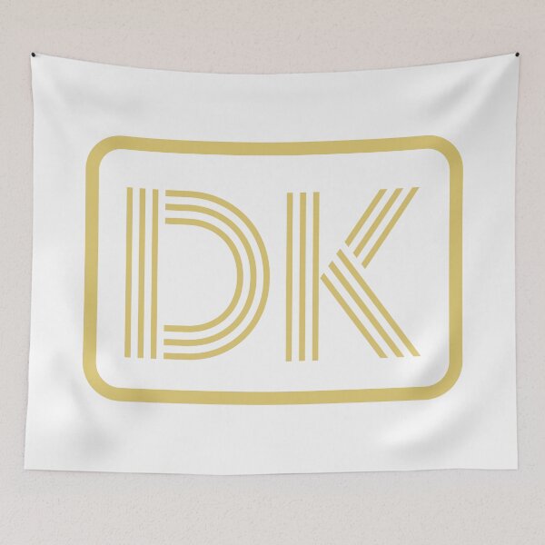 Item preview, DK Initials Gold Geometric Letters designed and sold by Jeallan Designs.