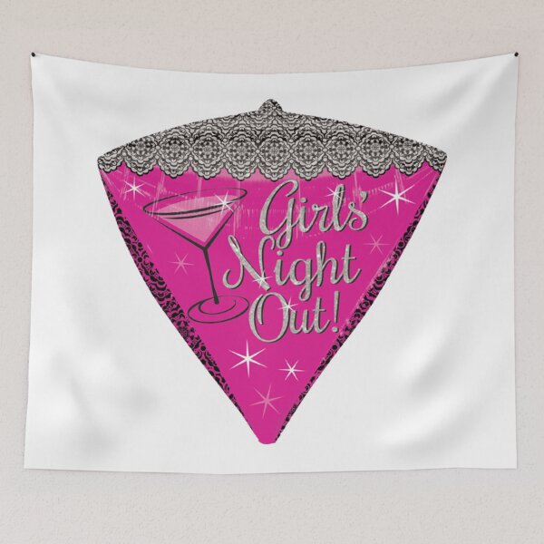 Item preview, Girls Fun Night Sticker  designed and sold by The Happiness Market .