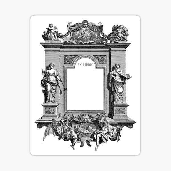 Item preview, The Herald and the Painter Frame Ex Libris  designed and sold by Roaming  the Greenwood.