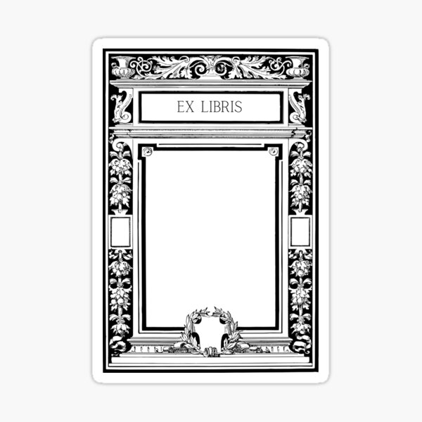 Item preview, Urns and Acanthas Frame Ex Libris  designed and sold by Roaming  the Greenwood.