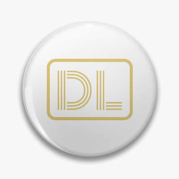 Aperçu de l'œuvre DL Initiales Lettres Géométriques Dorées créée et vendue par Jeallan Designs.