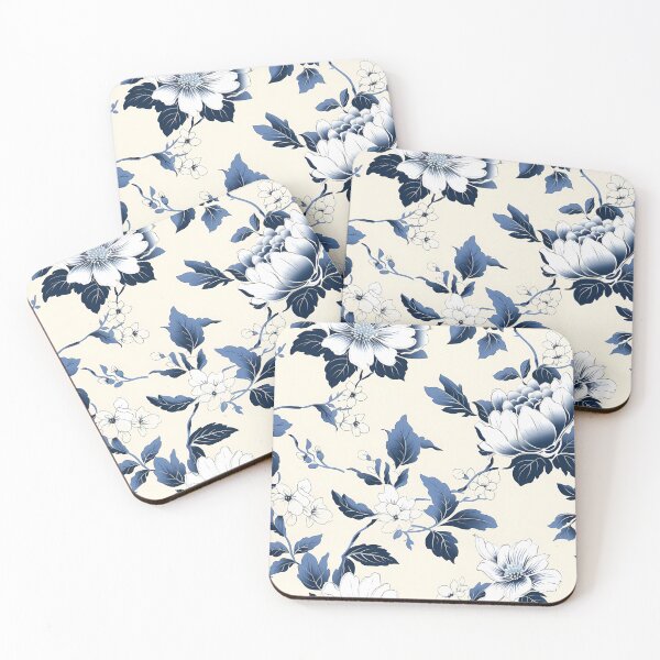 Item preview, Blue flower and nature motifs designed and sold by sakurashorty.