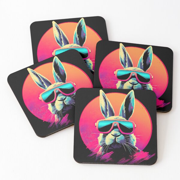 Item preview, 80's Synthwave Retro Bunny designed and sold by Puristock.