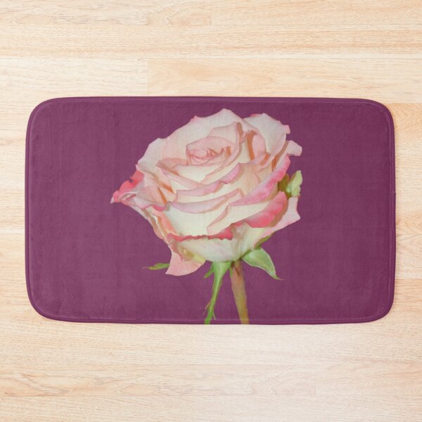 Item preview, Pink Rose Open Bloom - burgundy background designed and sold by Louise-Mae.