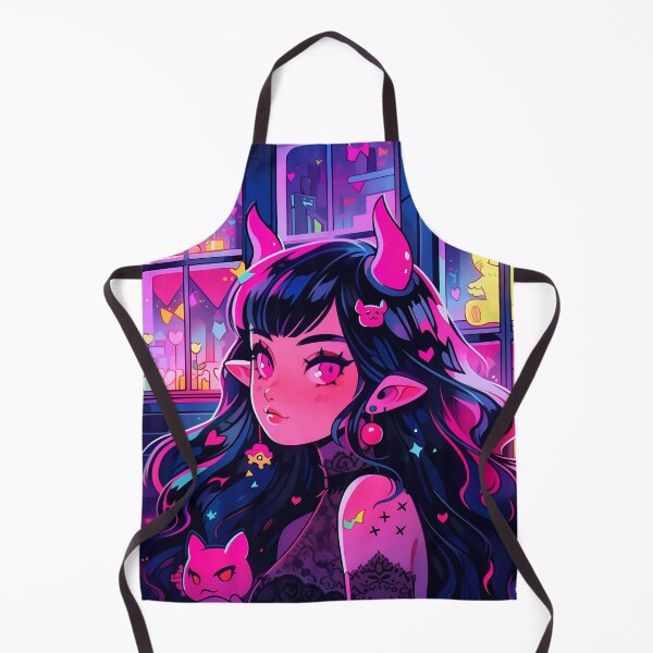 Item preview, Cute Pink Demon Anime Girl Going Shopping designed and sold by bubblegoth.