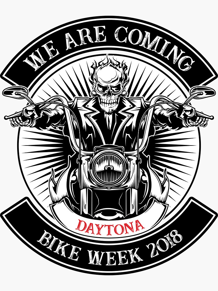 “Daytona Bike Week 2018” Sticker for Sale by Moulay-Issam | Redbubble